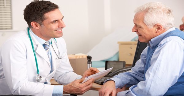 blog picture of doctor and elderly patient speak